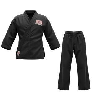Kids 2 Piece Karate Ensemble, Black